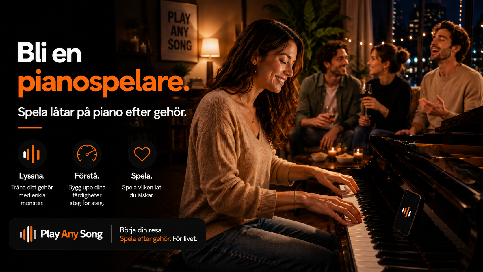 Bli en pianospelare med PlayAnySong